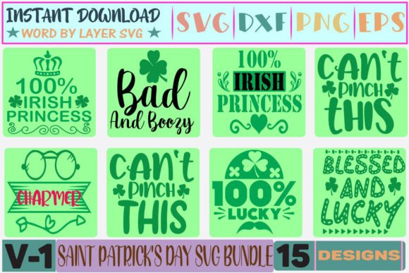 15 Saint Patrick s Day SVG Bundle V-1