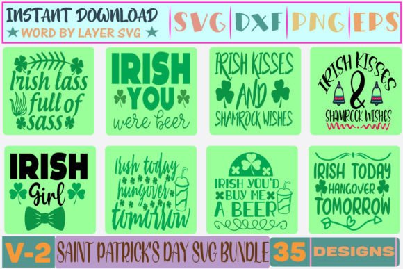 35 Saint Patrick s Day SVG Bundle V-2