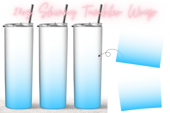 Blue Sky Ombre Summer Tumbler Wrap