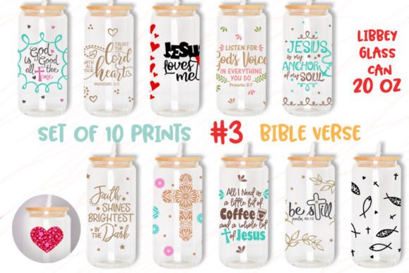 Bundle Scripture 20oz Glass Can Tumbler