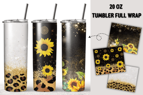 Bundle Sunflowers Tumbler Full Wrap