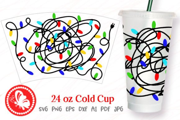Christmas Light 24OZ Cold Cup Tumbler