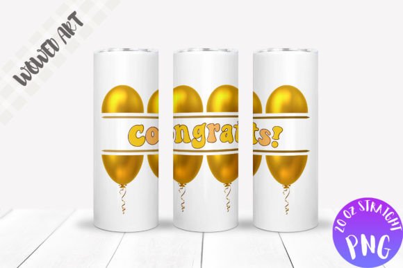 Congrats 20 Oz Skinny Tumbler Wrap