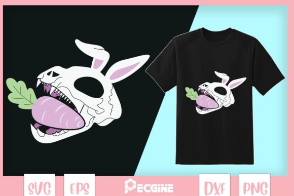 Easter Bunny Skeleton Pastel Goth