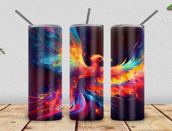 Fire Phoenix Tumbler 20oz PNG