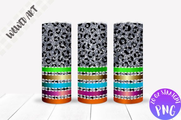 Leopard X Stripes Skinny Tumbler Wrap