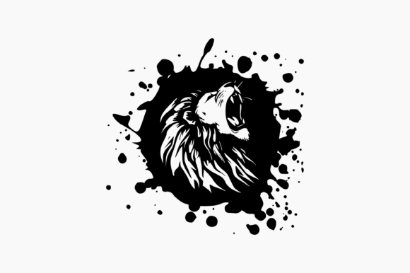 Lion Roar Splat Ink