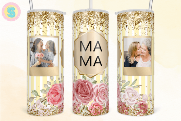 Mama Roses Photo Frame Tumbler Wrap