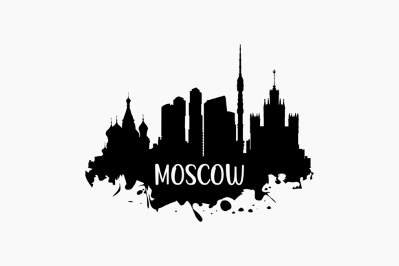 Moscow Skyline Silhouette
