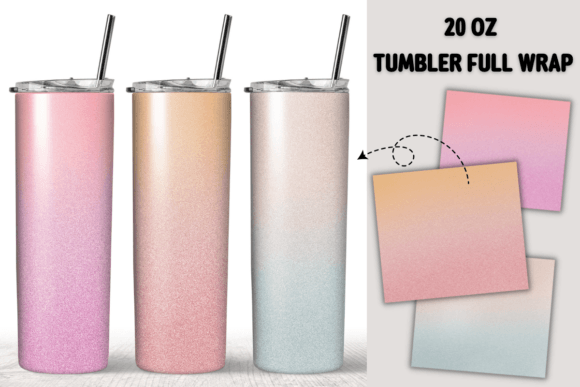 Pastel Glitter Tumbler Wrap