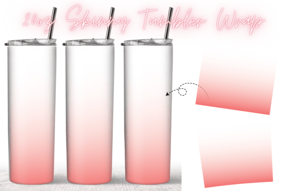Red Ombre Summer 20oz Tumbler Wrap