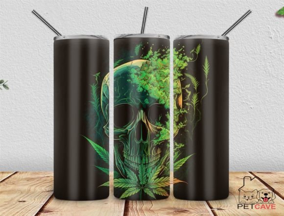 Skull Weed Art 20oz Tumbler PNG
