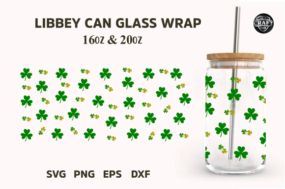 St. Patrick’s Day 16oz Can Glass Libbey
