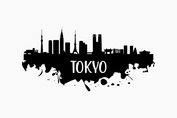 Tokyo Skyline Silhouette