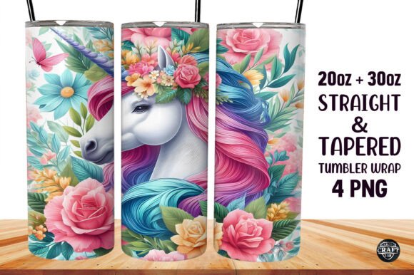 Unicorn 20oz Skinny Tumbler Sublimation