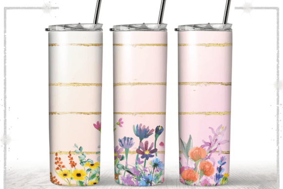 Watercolor Flowers Coffee Love Tumbler