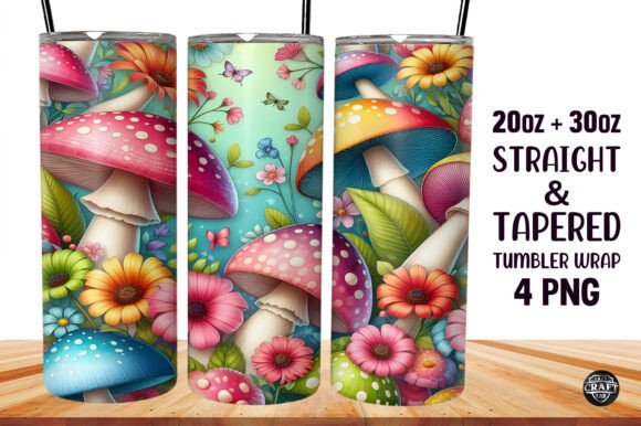 Woodland Mushroom Tumbler Sublimation